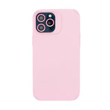 Husa Apple iPhone 13, Vivimall, din Silicon Lichid, Interior din Microfibra, Lentile Fosforescente de Protectie Camera, Anti Amprenta, Rezistenta la Socuri, Roz - vivimall.ro