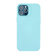 Husa Apple iPhone 13, Vivimall, din Silicon Lichid, Interior din Microfibra, Lentile Fosforescente de Protectie Camera, Anti Amprenta, Rezistenta la Socuri, Bleu - vivimall.ro