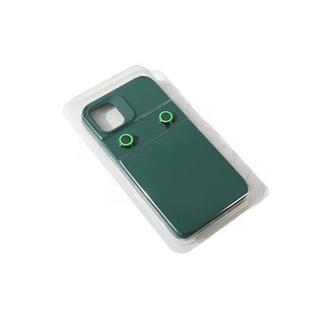 Husa Apple iPhone 13, Vivimall, din Silicon Lichid, Interior din Microfibra, Lentile Fosforescente de Protectie Camera, Anti Amprenta, Rezistenta la Socuri, Verde - vivimall.ro