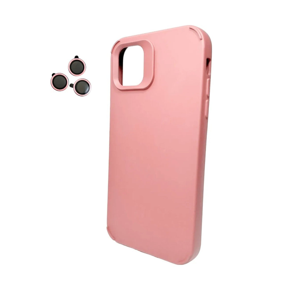Husa Apple iPhone 13 Pro, Vivimall, din Silicon Lichid, Interior din Microfibra, Lentile Fosforescente de Protectie Camera, Anti Amprenta, Rezistenta la Socuri, Roz - vivimall.ro