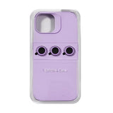 Husa Apple iPhone 15 Pro, Vivimall, din Silicon Lichid, Interior din Microfibra, Lentile Fosforescente de Protectie Camera, Anti Amprenta, Rezistenta la Socuri, Mov - vivimall.ro