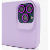 Husa Apple iPhone 15 Pro, Vivimall, din Silicon Lichid, Interior din Microfibra, Lentile Fosforescente de Protectie Camera, Anti Amprenta, Rezistenta la Socuri, Mov - vivimall.ro