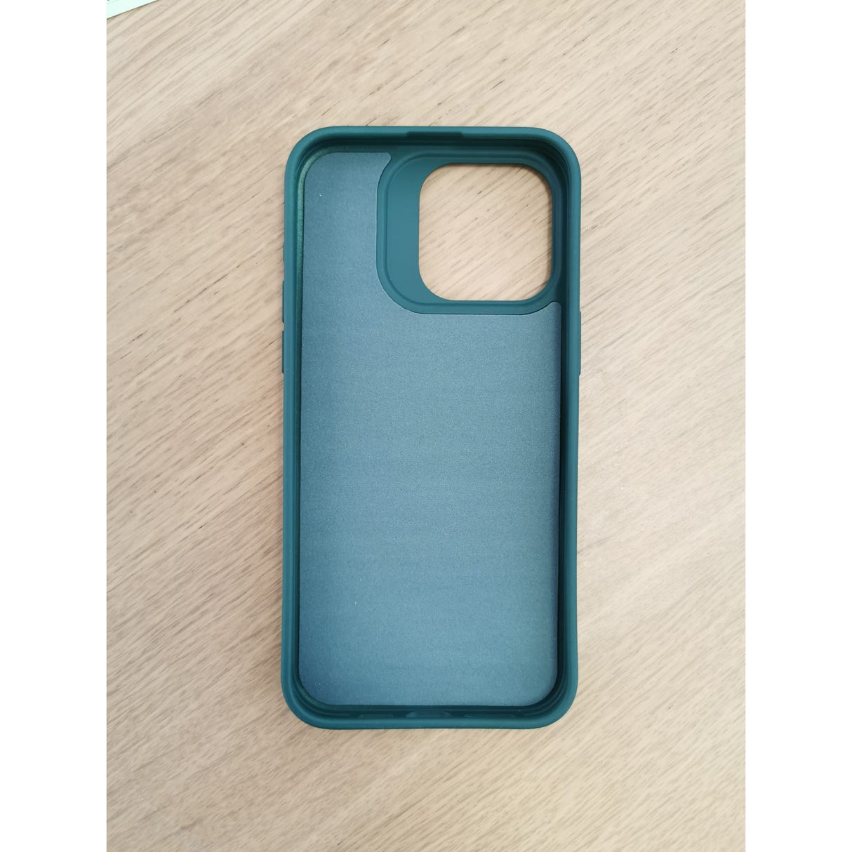 Husa Apple iPhone 15 Pro Max, Flippy, din Silicon Lichid, Interior din Microfibra, Lentile Fosforescente de Protectie Camera, Anti Amprenta, Rezistenta la Socuri, Verde - vivimall.ro