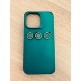 Husa Apple iPhone 15 Pro Max, Flippy, din Silicon Lichid, Interior din Microfibra, Lentile Fosforescente de Protectie Camera, Anti Amprenta, Rezistenta la Socuri, Verde - vivimall.ro