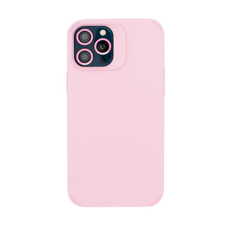 Husa Apple iPhone 15 Pro Max, Flippy, din Silicon Lichid, Interior din Microfibra, Lentile Fosforescente de Protectie Camera, Anti Amprenta, Rezistenta la Socuri, Roz - vivimall.ro