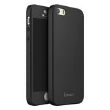 Husa Apple iPhone 5/5S/SE IPAKY Full Cover 360 Negru + Folie Cadou - vivimall.ro