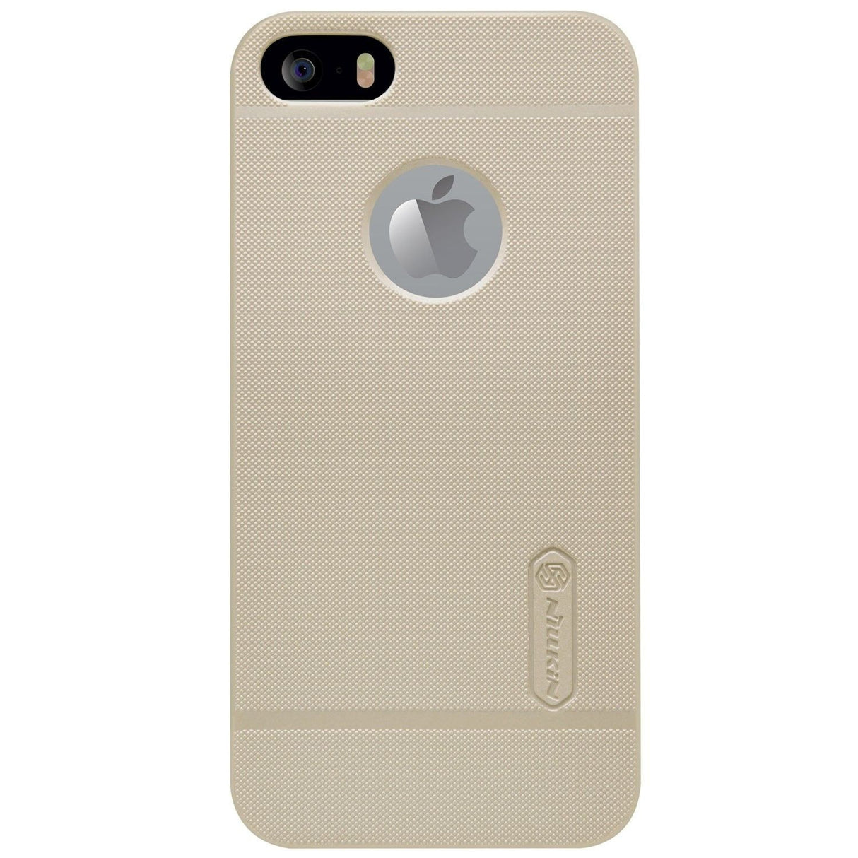 Husa Apple iPhone 5/5S/SE Nillkin Frosted Shield Auriu + Folie de protectie - vivimall.ro