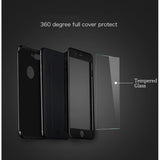 Husa Apple iPhone 6+/6S+ Joyroom (Fata + Spate) Roz Auriu + Folie de protectie - vivimall.ro