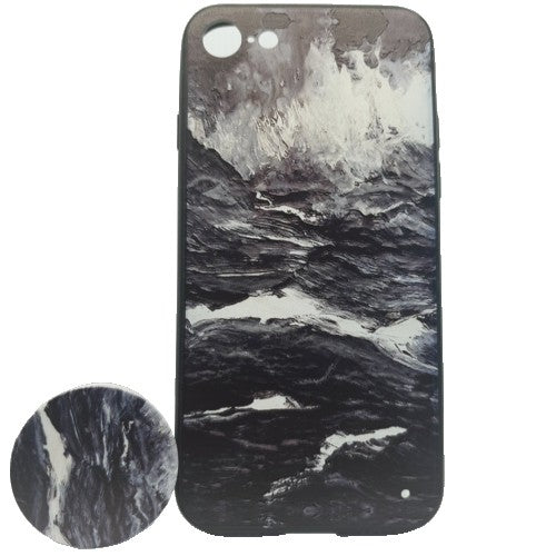 Husa Apple iPhone 6/6S Multicolor Model Valuri + Suport inclus - vivimall.ro