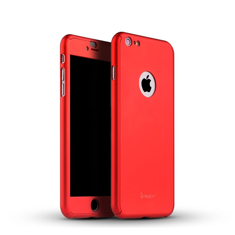 Husa Apple iPhone 6/6S Plus IPAKY Full Cover 360 Rosu + Folie Cadou - vivimall.ro