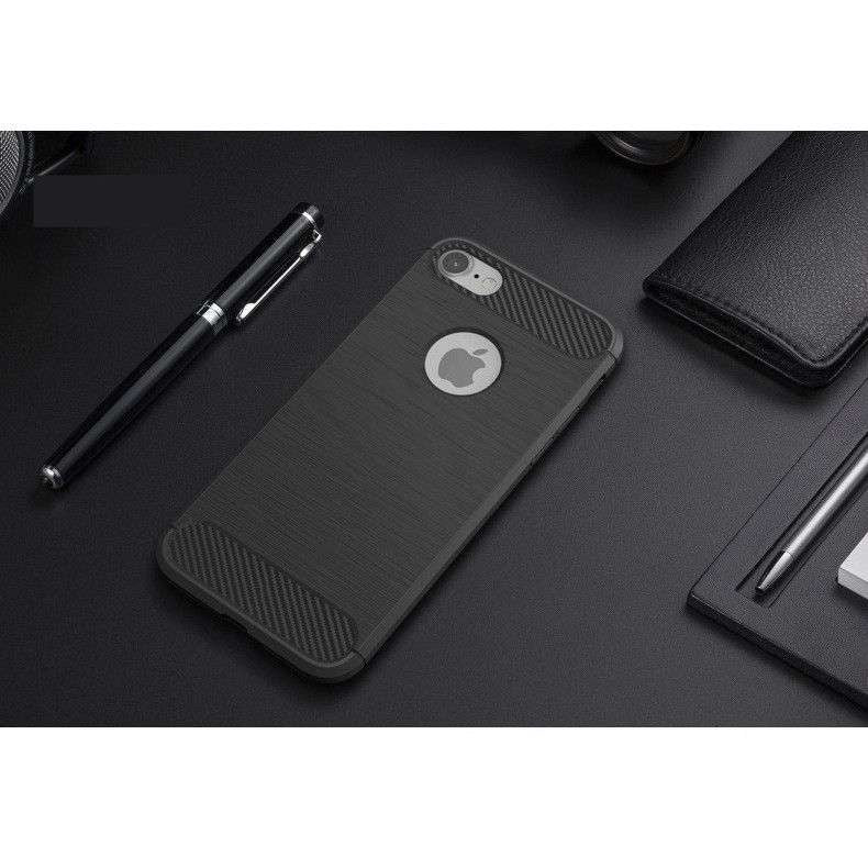 Husa Apple iPhone 6/6S Tpu, carbon, Negru - vivimall.ro