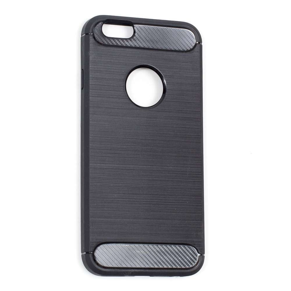 Husa Apple iPhone 6/6S Tpu, carbon, Negru - vivimall.ro