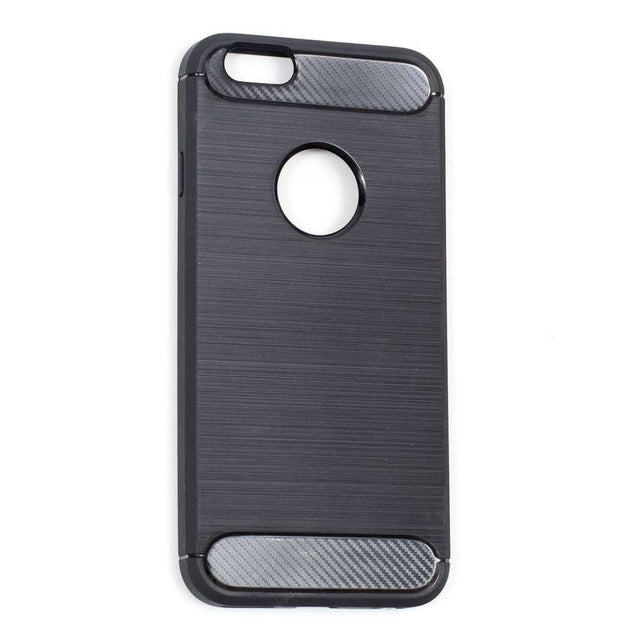 Husa Apple iPhone 6/6S Tpu, carbon, Negru - vivimall.ro
