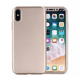 Husa Apple iPhone 6 Plus Full Silicone 360 Auriu + Folie de protectie - vivimall.ro