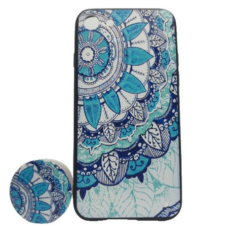 Husa Apple iPhone 7/8 Multicolor Model Frunza + Popsocket inclus - vivimall.ro