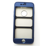 Husa Apple iPhone 7 Full Silicone 360 Albastru + Folie de protectie - vivimall.ro