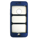 Husa Apple iPhone 7 Full Silicone 360 Albastru + Folie de protectie - vivimall.ro