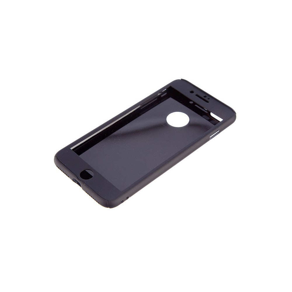 Husa Apple iPhone 7 Plus Full Cover 360 Negru + Folie de protectie - vivimall.ro