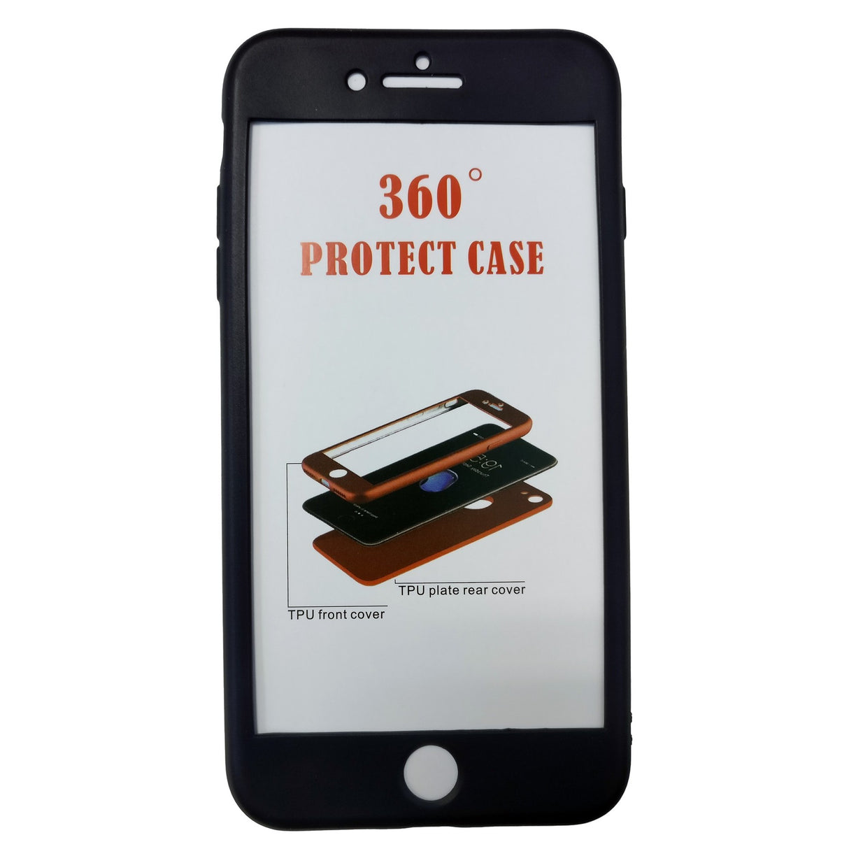 Husa Apple iPhone 7 Plus Full Silicone Negru - vivimall.ro