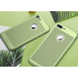 Husa de Protectie, Flippy, pentru Apple iPhone 7 Plus, Full Cover 360 Air cu Gauri si Folie de Protectie, Plastic, Verde - vivimall.ro