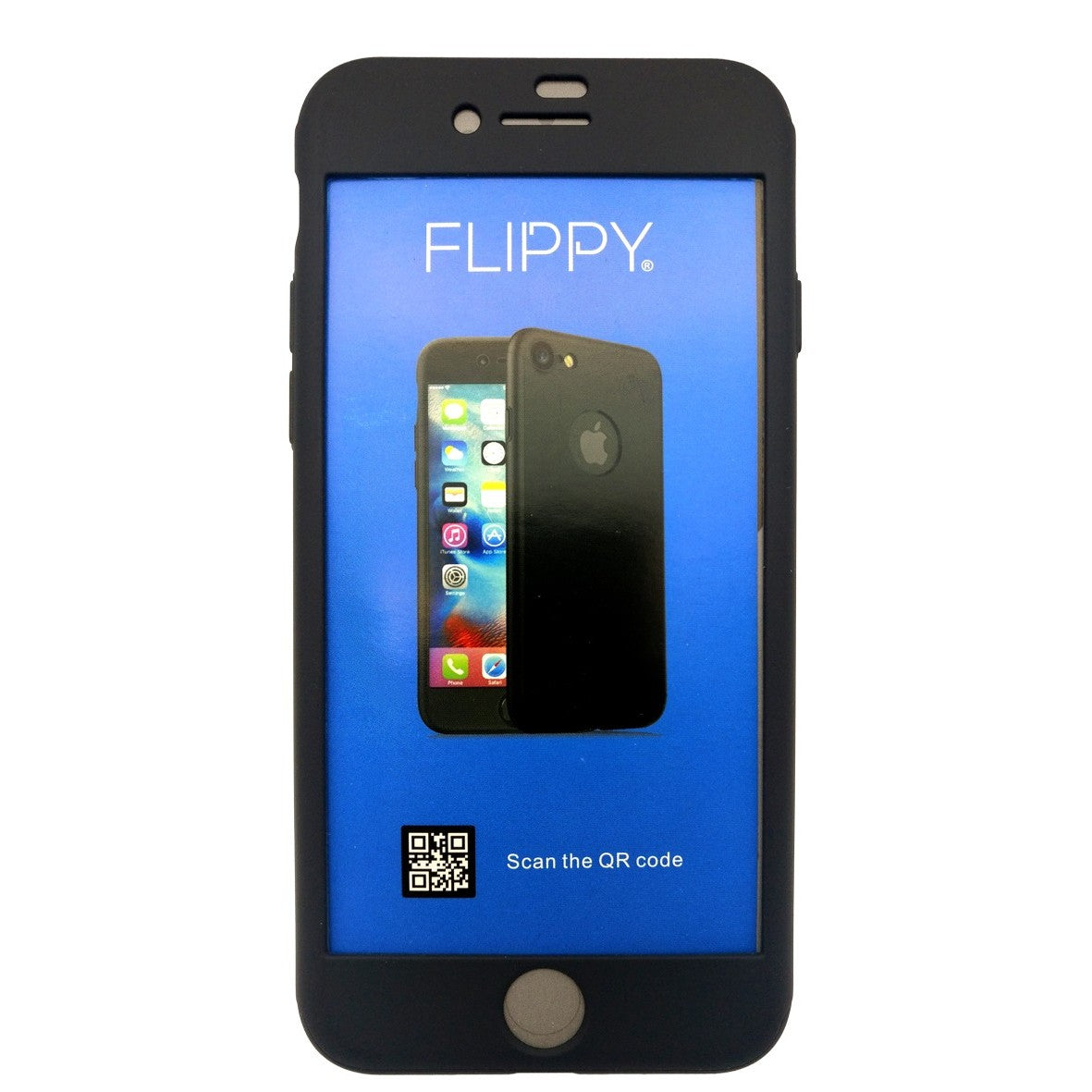 Husa Apple iPhone 7 Premium Full Cover 360 Negru + Folie Cadou - vivimall.ro