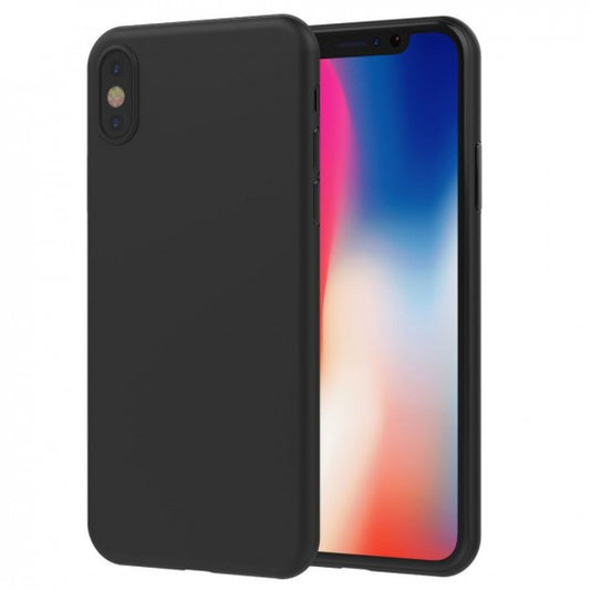 Husa Apple iPhone 8 Full Silicone 360 Negru + Folie de protectie - vivimall.ro