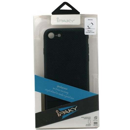 Husa Apple iPhone 8 IPAKY Carbon Fiber Negru - vivimall.ro
