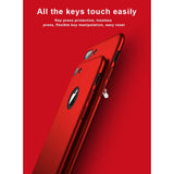 Husa Apple iPhone 8 Plus IPAKY Full Cover 360 Rosu + Folie Cadou - vivimall.ro