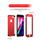 Husa Apple iPhone 8 Plus IPAKY Full Cover 360 Rosu + Folie Cadou - vivimall.ro