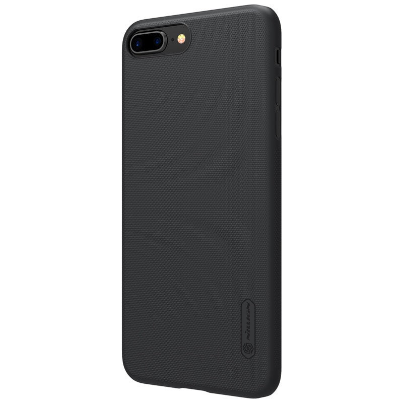Husa Apple iPhone 8 Plus Nillkin Frosted Shield Negru + Folie de protectie - vivimall.ro