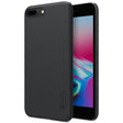 Husă Nillkin Frosted Shield neagră pentru iPhone 8 Plus cu folie de protecție ecran inclusă, vedere frontală