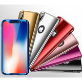 Husa Apple iPhone X Full Cover 360 Negru lucios + Folie de protectie - vivimall.ro