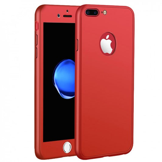 Husa Apple iPhone X Full Silicone Rosu - vivimall.ro