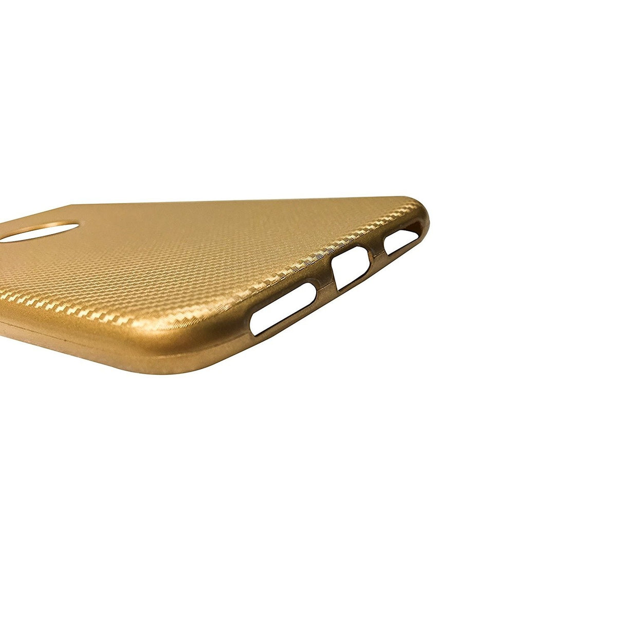 Husa Apple iPhone X i-Zore Carbon Fiber Auriu - vivimall.ro