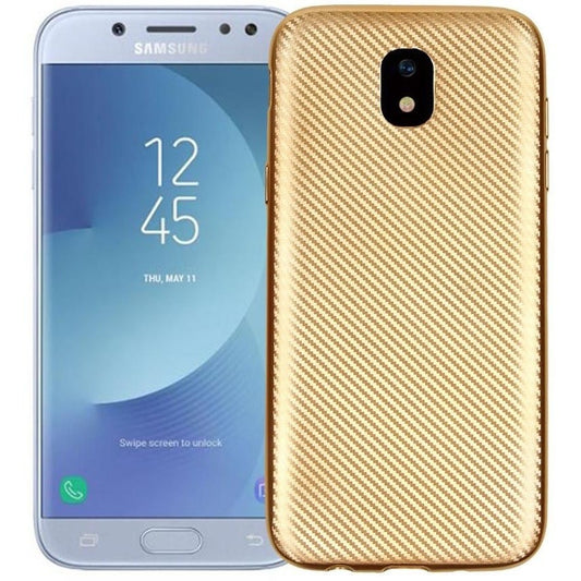 Husa Apple iPhone X i-Zore Carbon Fiber Auriu - vivimall.ro