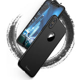 Husa Apple iPhone X IPAKY Full Cover 360 Negru + Folie Cadou - vivimall.ro