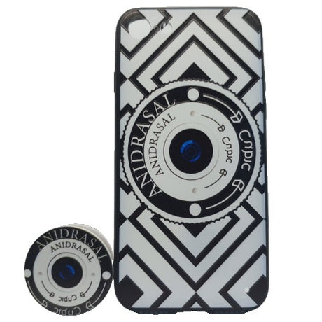 Husa Apple iPhone XR Multicolor Model Camera Foto + Popsocket inclus - vivimall.ro