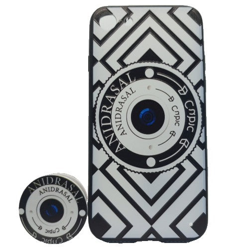Husa Apple iPhone XR Multicolor Model Camera Foto + Popsocket inclus - vivimall.ro