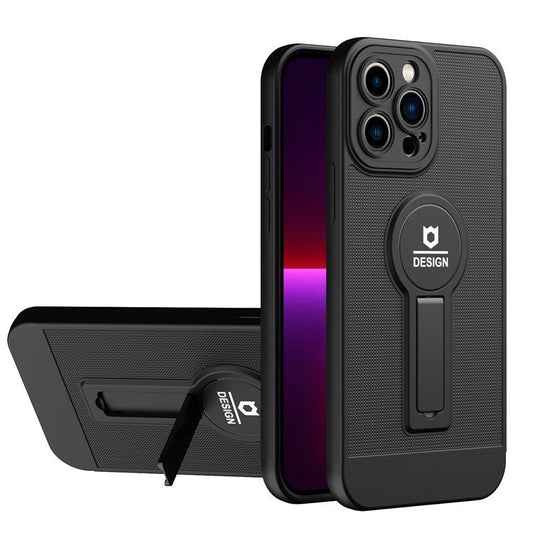 Husa Armor Design cu Stand pentru Apple iPhone X/XS Max, Negru, Suport Auto Magnetic, Wireless Charge, Protectie Antisoc, Vivimall - vivimall.ro