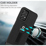 Husa Armor Design cu Stand pentru iPhone 11, Negru, Suport Auto Magnetic, Wireless Charge, Protectie Antisoc, Flippy - vivimall.ro