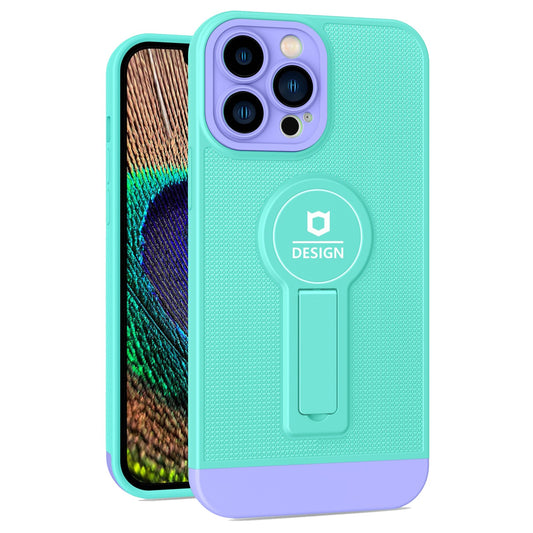 Husa Armor Design cu Stand pentru iPhone 12 Pro Max, Blue/Mov, Suport Auto Magnetic, Wireless Charge, Protectie Antisoc, Vivimall - vivimall.ro
