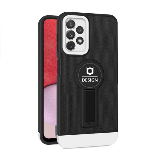 Husa Armor Design cu Stand pentru iPhone 13 Pro, Negru/Alb, Suport Auto Magnetic, Wireless Charge, Protectie Antisoc, Vivimall - vivimall.ro