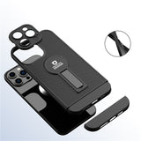 Husa Armor Design cu Stand pentru Apple iPhone 14 Pro (6.1) Negru, Suport Auto Magnetic, Protectie Antisoc, Flippy - vivimall.ro