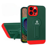 Husa Armor Design cu Stand pentru Samsung S20 FE Verde/Rosu, Suport Auto Magnetic, Protectie Antisoc, Flippy - vivimall.ro