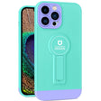 Husă Armor Design albastru mov pentru Apple iPhone 11 Pro cu stand integrat, vedere frontală