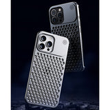 Ambalaj din carton și husă de răcire 3D aluminiu argintiu pentru iPhone 15 Pro Max, vedere de ansamblu