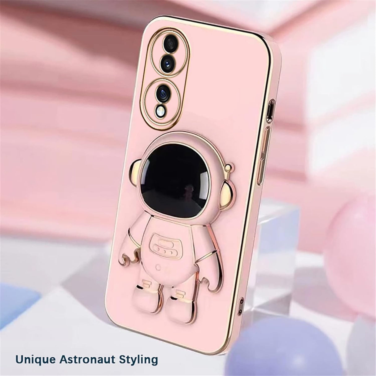 Husă roz Huawei Mate 60 Pro cu protecție ridicată a camerelor, vedere spate