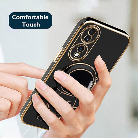 Husa Telefon 2in1, Vivimall, Compatibila Huawei P60 Pro, Carcasa TPU cu Suport Inclus Tip Astronaut, Protectie Camere, Negru - vivimall.ro