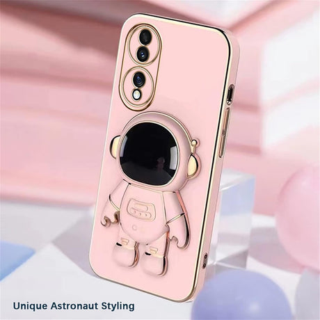 Husa Telefon 2in1, Vivimall, Compatibila Huawei P60 Pro, Carcasa TPU cu Suport Inclus Tip Astronaut, Protectie Camere, Roz - vivimall.ro