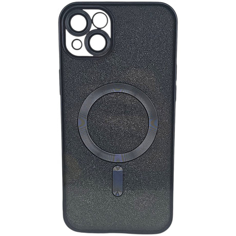 Detaliu inel protecție lentilă cameră husă iPhone 14 MagSafe negru, material TPU flexibil Vivimall